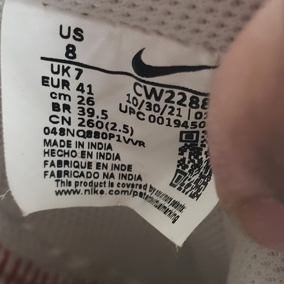 Nike Air Force One's White Leather Shoes Sz 8 - Picture 8 of 8